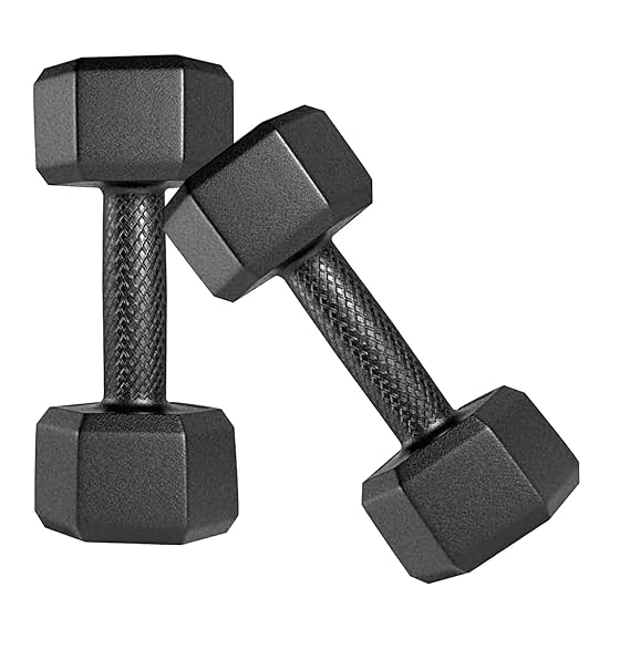 Symactive Pvc 10 Kg Fixed Dumbbells Set For Full Body Workout (Set Of 2, 5 Kg) Black